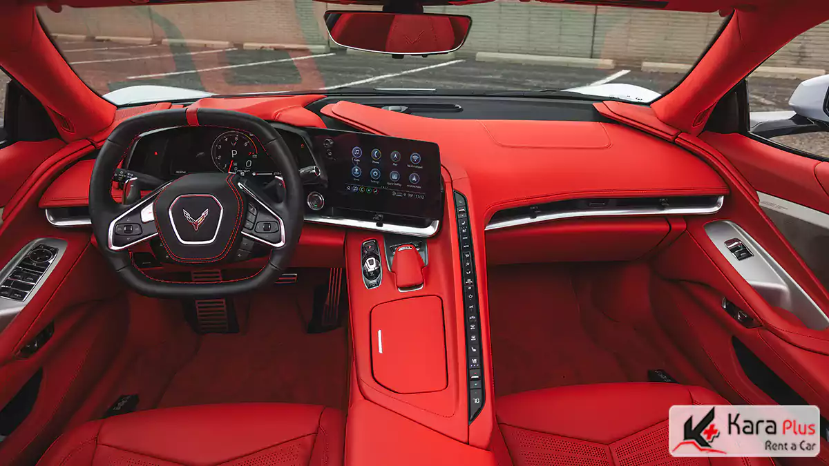 نمای داخلی از اجاره chevrolet corvette در دبی