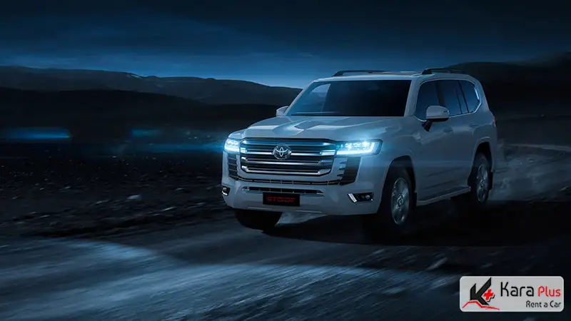 اجاره تویوتا لندکروز در دبی؛ ماشین 7 نفره لوکس