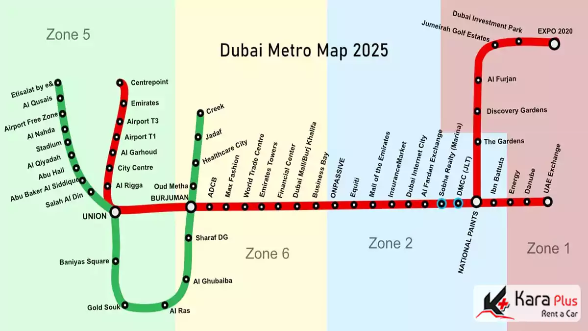 نقشه مترو دبی